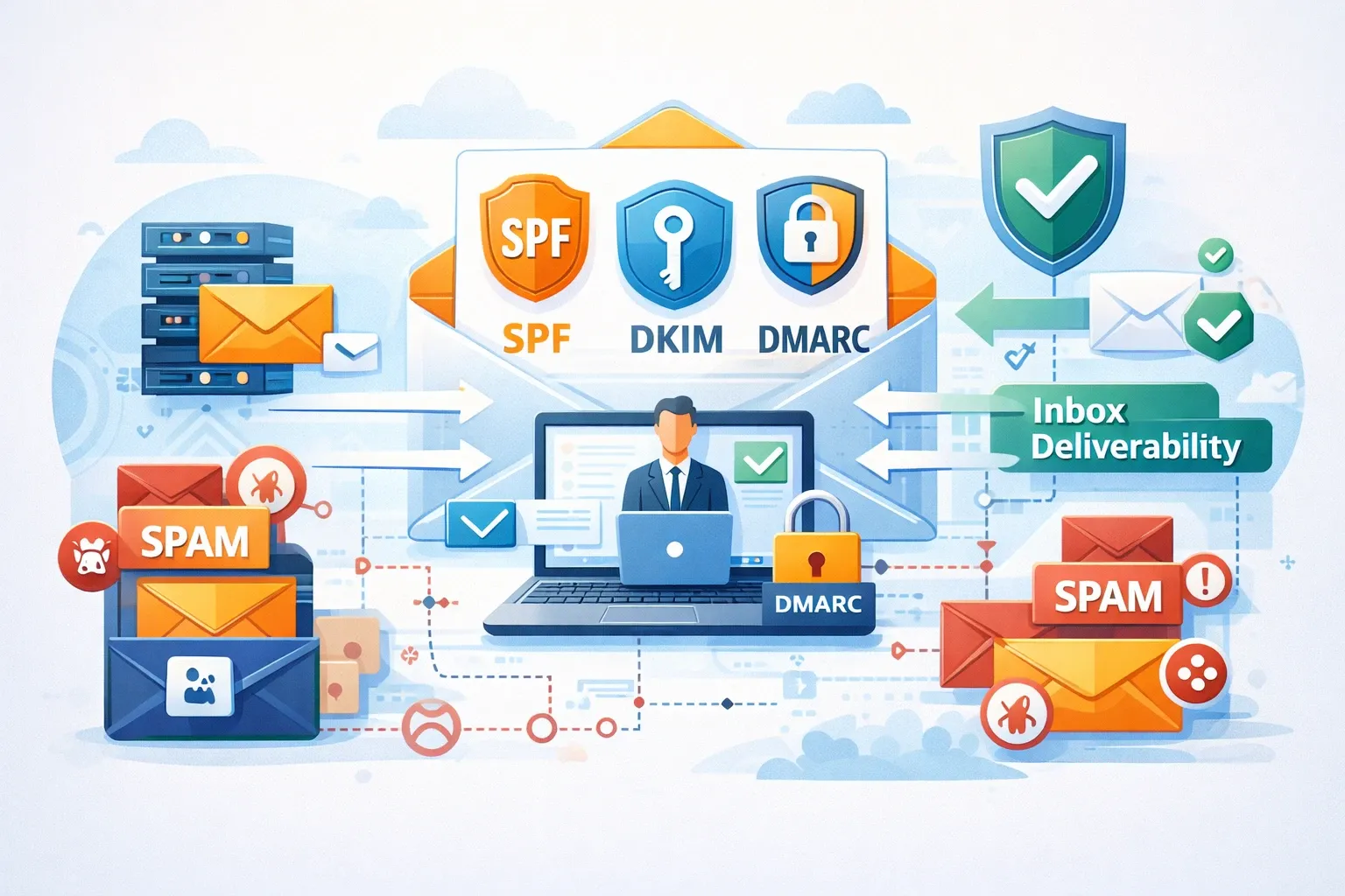 How Authentication (SPF, DKIM, DMARC) Impacts Email Deliverability