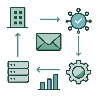 Falconyte enterprise email infrastructure and marketing platform dashboard